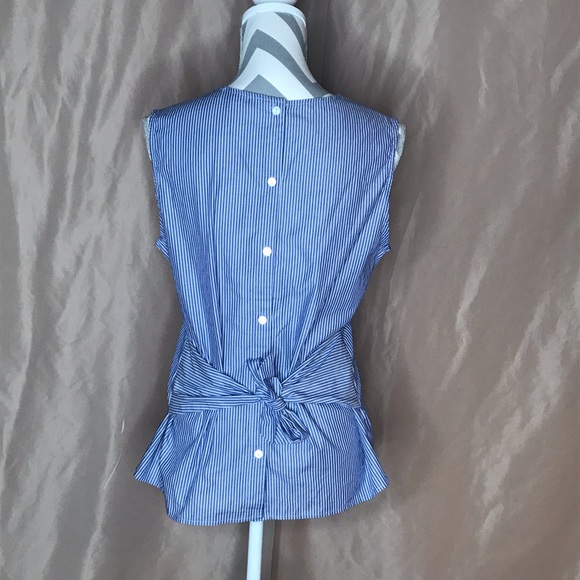 Amour Vert medium striped sleeveless blouse - Picture 2 of 5